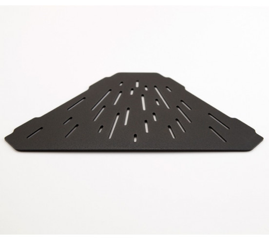 Tablette d'angle de douche hexagonale 29.4 x 14 cm MAYA Inox noir poudré MAT INTER - 3