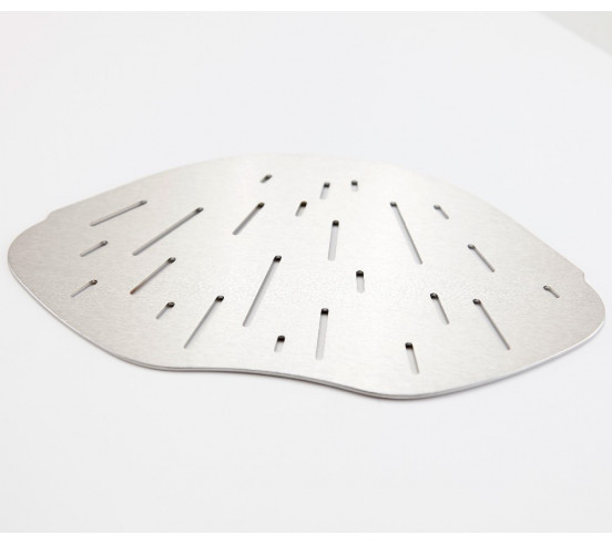 Tablette d'angle de douche forme organique 25,7 x 15,4 cm Lagoon Inox brossé MAT INTER - 3