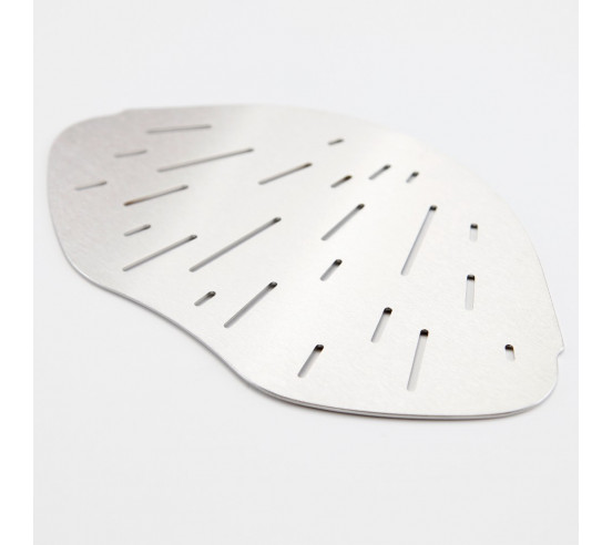 Tablette d'angle de douche forme organique 25,7 x 15,4 cm Lagoon Inox brossé MAT INTER - 1
