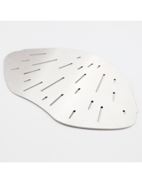 Tablette d'angle de douche forme organique 25,7 x 15,4 cm Lagoon Inox brossé MAT INTER - 1