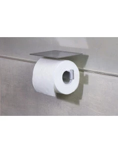 Fix Mi Porte rouleau papier toilette mural avec tablette à clipser inox METROPOLITAN MAT INTER - 1
