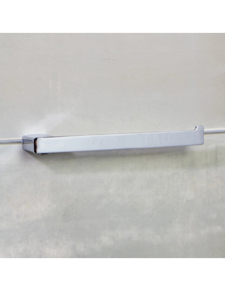 Fix Mi Porte serviettes mural à clipser L.25 cm inox METROPOLITAN MAT INTER - 1