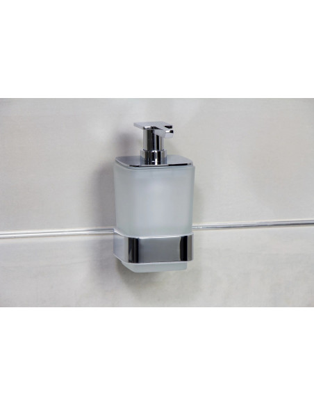 Fix Mi Distributeur de savon mural à clipser inox et verre  METROPOLITAN MAT INTER - 1
