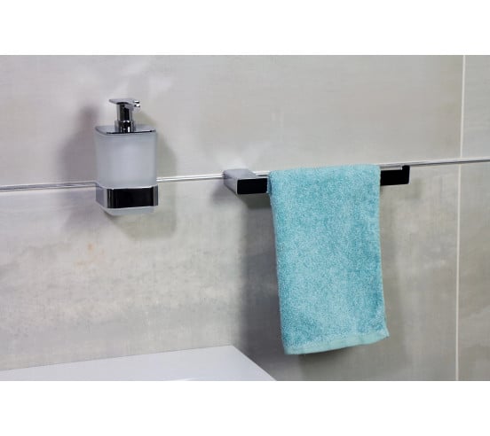 Fix Mi Distributeur de savon mural à clipser inox et verre  METROPOLITAN MAT INTER - 2