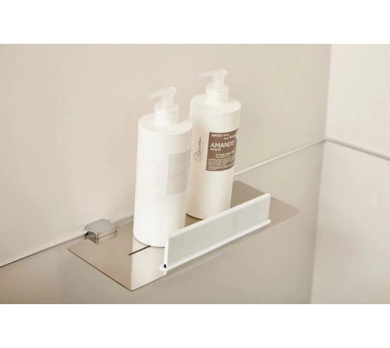 Fix Mi Tablette murale à clipser L.30 cm + raclette inox METROPOLITAN MAT INTER - 1