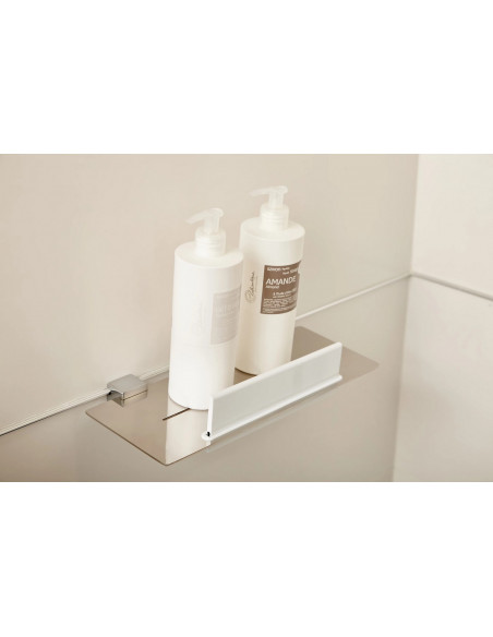 Fix Mi Tablette murale à clipser L.30 cm + raclette inox METROPOLITAN MAT INTER - 1