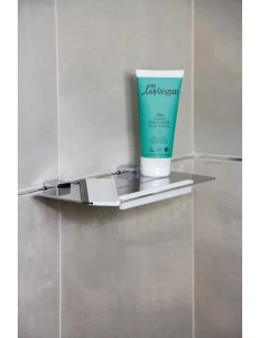 Fix Mi Tablette murale à clipser L.30 cm + raclette inox METROPOLITAN MAT INTER - 1 2