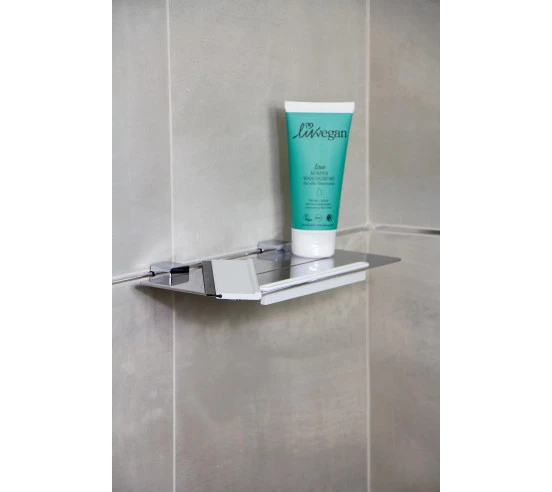 Fix Mi Tablette murale à clipser L.30 cm + raclette inox METROPOLITAN MAT INTER - 2