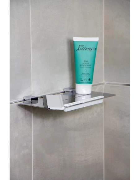 Fix Mi Tablette murale à clipser L.30 cm + raclette inox METROPOLITAN MAT INTER - 2