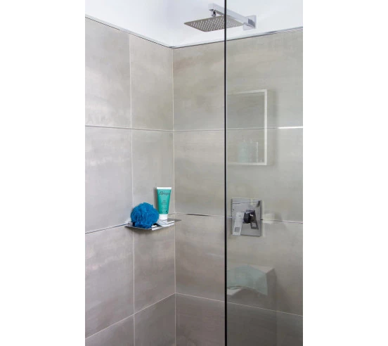 Fix Mi Tablette murale à clipser L.30 cm + raclette inox METROPOLITAN MAT INTER - 3