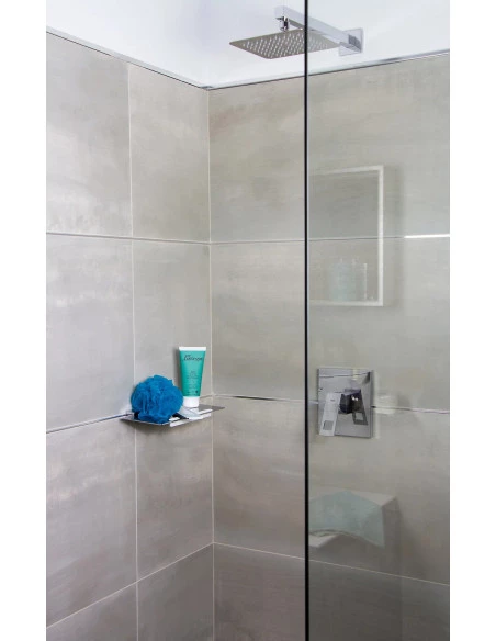 Fix Mi Tablette murale à clipser L.30 cm + raclette inox METROPOLITAN MAT INTER - 3