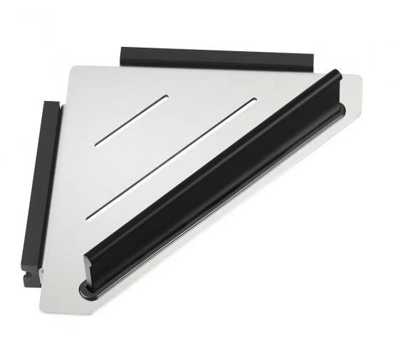 Fix Mi Tablette d'angle murale à clipser avec raclette inox et noir COSMOPOLITAN MAT INTER - 1