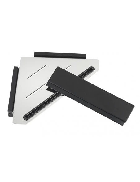 Fix Mi Tablette d'angle murale à clipser avec raclette inox et noir COSMOPOLITAN MAT INTER - 2