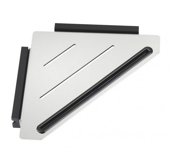 Fix Mi Tablette d'angle murale à clipser avec raclette inox et noir COSMOPOLITAN MAT INTER - 3