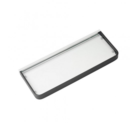 Fix Mi Tablette murale à clipser L.35 cm chrome et noir COSMOPOLITAN MAT INTER - 1