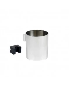 Fix Mi Porte gobelet mural à clipser noir et inox COSMOPOLITAN MAT INTER - 1 2