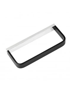 Fix Mi Porte serviettes mural à clipser L.20 cm chrome et noir  COSMOPOLITAN MAT INTER - 1 2