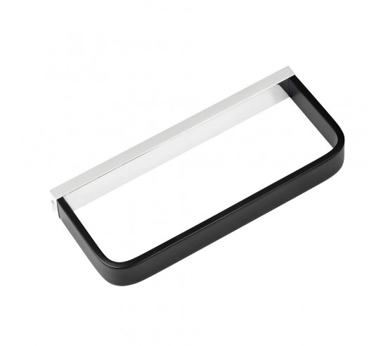 Fix Mi Porte serviettes mural à clipser L.20 cm chrome et noir  COSMOPOLITAN MAT INTER - 2