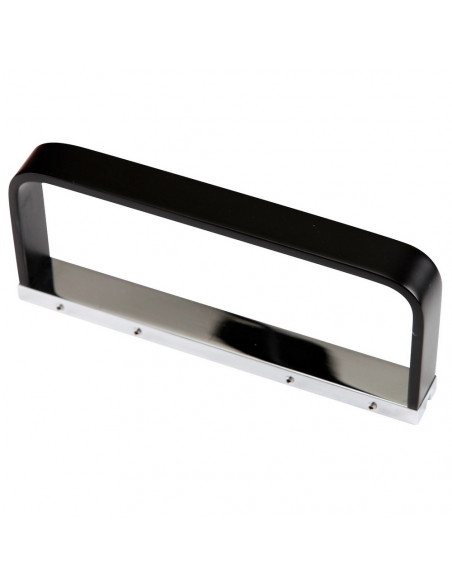 Fix Mi Porte serviettes mural à clipser L.20 cm chrome et noir  COSMOPOLITAN MAT INTER - 3