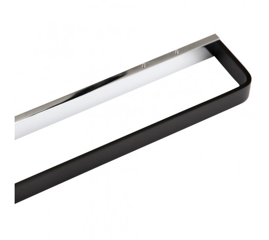 Fix Mi Porte serviettes mural à clipser chrome et noir L.50 cm COSMOPOLITAN MAT INTER - 3