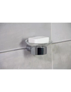 Fix Mi Porte savon mural à clipser inox et verre BILBAO MAT INTER - 1 2
