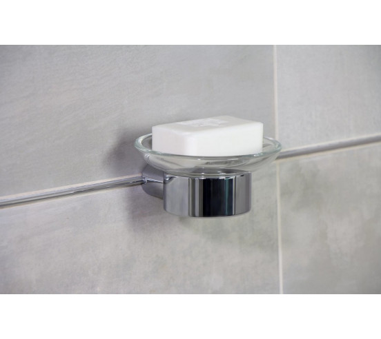 Fix Mi Porte savon mural à clipser inox et verre BILBAO MAT INTER - 2