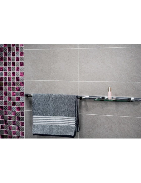 Fix Mi Porte serviettes mural à clipser inox L.60 cm BILBAO MAT INTER - 5