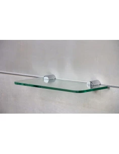 Fix Mi Tablette murale à clipser chrome et verre BILBAO MAT INTER - 1 2