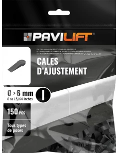 150 Cales d'ajustement de carreleur biseautées / 0 à 6 mm PAVILIFT - 1 2
