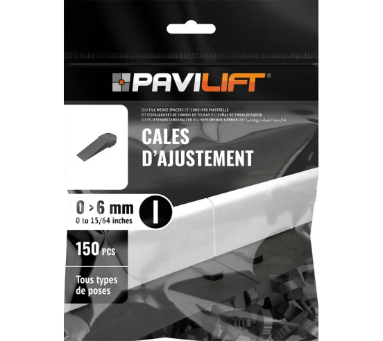 150 Cales d'ajustement de carreleur biseautées / 1 à 6 mm PAVILIFT - 2