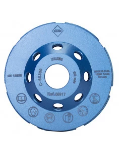Meule à Ebarber Beton double couronne RUBI - 1 2
