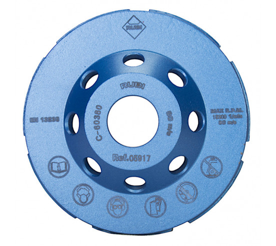 Meule à Ebarber Beton double couronne RUBI - 2