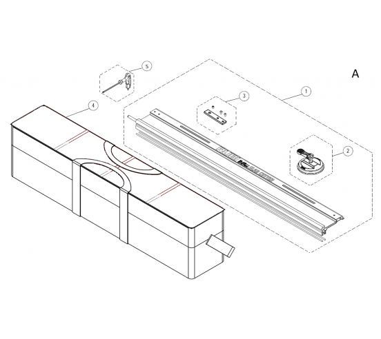 Guide union avec vis pour SLAB G3 (pièce détachée) RUBI - 1
