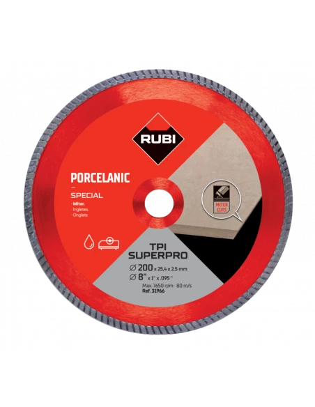 Disque diamant grès cérame TURBO Spécial Onglet - TPI SUPERPRO RUBI - 1
