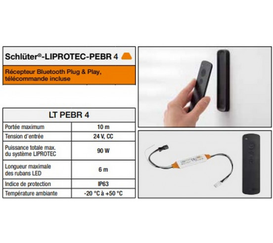 Liprotec-PEBR 4 Commande à distance pour led colorée SCHLUTER - 3