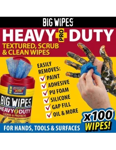 Tube de 100 lingettes HEAVY-DUTY BIG WIPES - 2 2