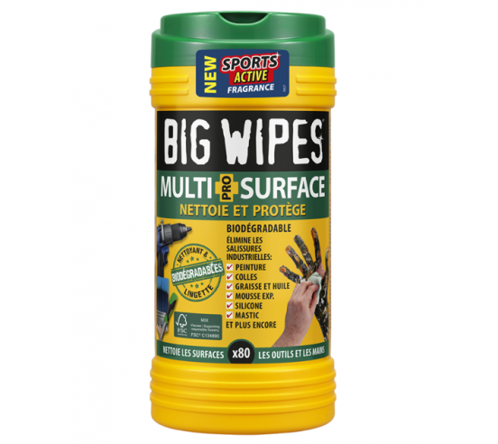 Tube de 80 lingettes MULTI-SURFACE BIG WIPES - 1