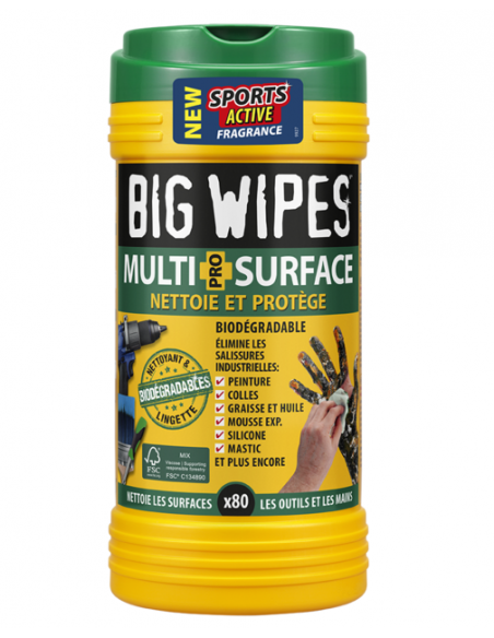 Tube de 80 lingettes MULTI-SURFACE BIG WIPES - 1