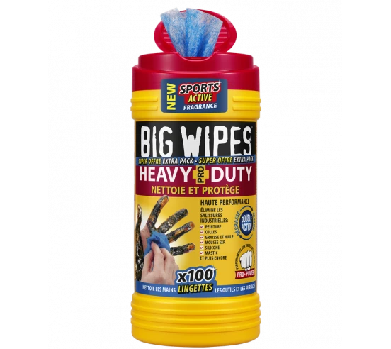 Tube de 100 lingettes HEAVY-DUTY BIG WIPES - 2