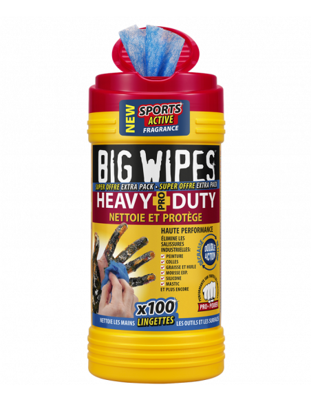 Tube de 100 lingettes HEAVY-DUTY BIG WIPES - 2