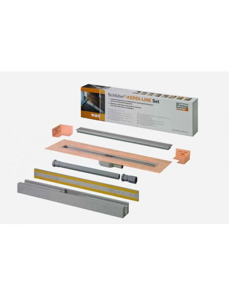 Kit complets pour douche a l'italienne sortie horizontale 40 ou 50 KERDI-LINE-A - 1