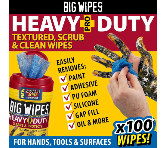 Tube de 100 lingettes HEAVY-DUTY BIG WIPES - 2