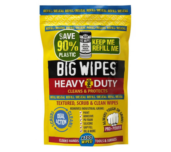 Recharge de 100 lingettes HEAVY-DUTY (Formule 2024) BIG WIPES - 1