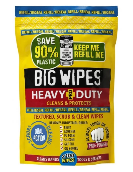 Recharge de 100 lingettes HEAVY-DUTY (Formule 2024) BIG WIPES - 1