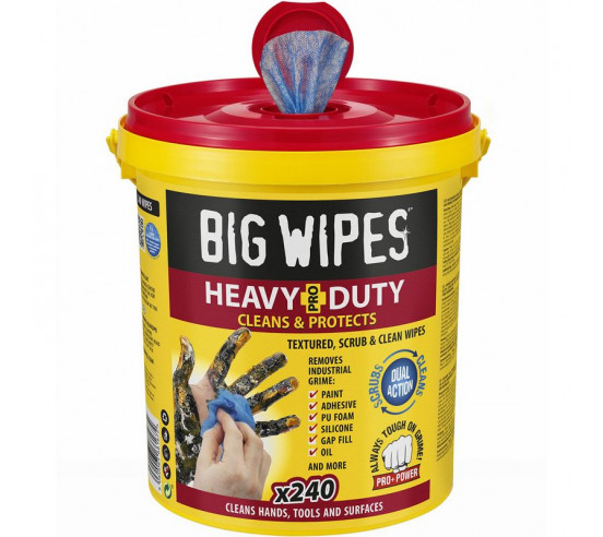 Seau de 240 lingettes HEAVY-DUTY (Formule 2024) BIG WIPES - 1