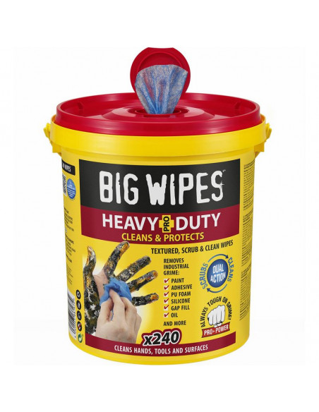 Seau de 240 lingettes HEAVY-DUTY (Formule 2024) BIG WIPES - 1