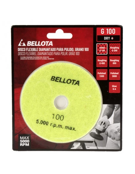 Disque de polissage diamanté flexible Ø100 mm BELLOTA - 3