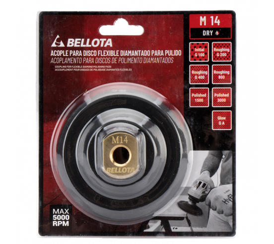 Support pour disque de polissage diamanté flexible Ø100 mm BELLOTA - 3