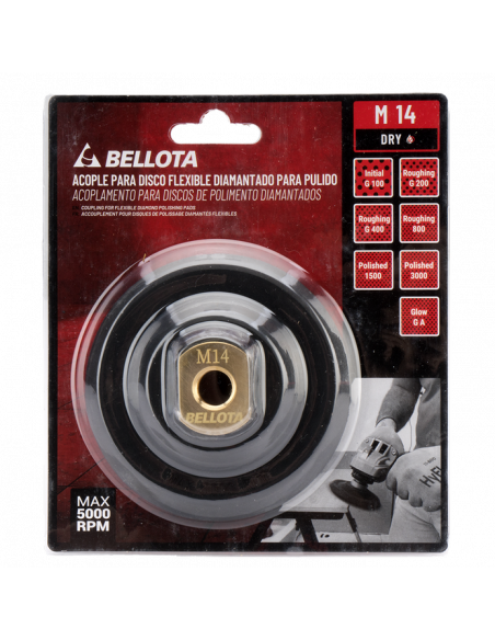 Support pour disque de polissage diamanté flexible Ø100 mm BELLOTA - 3