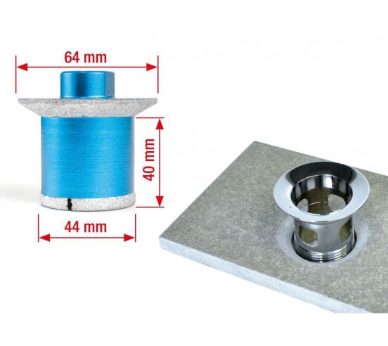 Meule diamantée pour bonde de lavabo MONTOLIT - 2